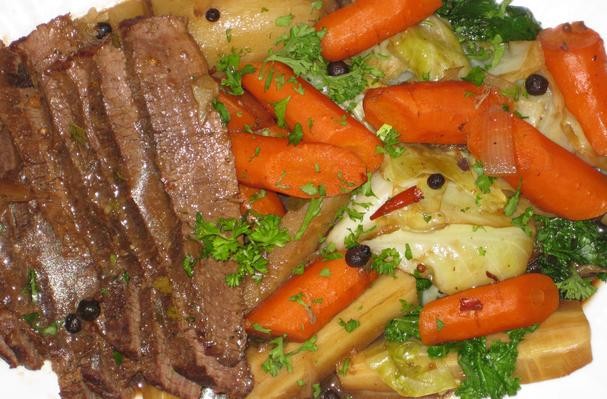 Guinness Braised Corned Beef and Cabbage
